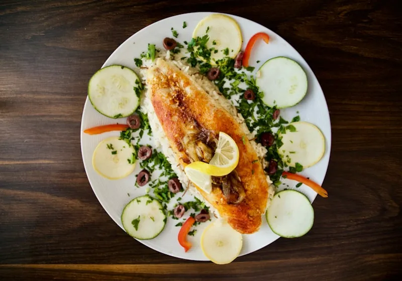 Freshly plated dish — alpine-Mediterranean cuisine